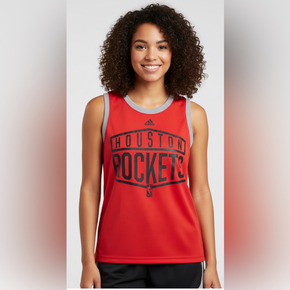 Adidas Red Houston Rockets Sleeveless Top